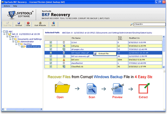 Repair Windows BKF File 5.7